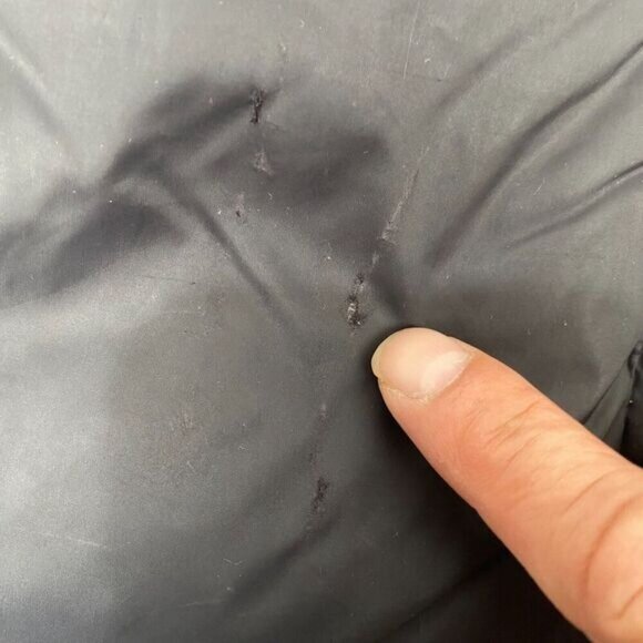 Zara Woman Black Down Zip Up Puffer Jacket Size 10 Winter Coat Hooded - Picture 6 of 16